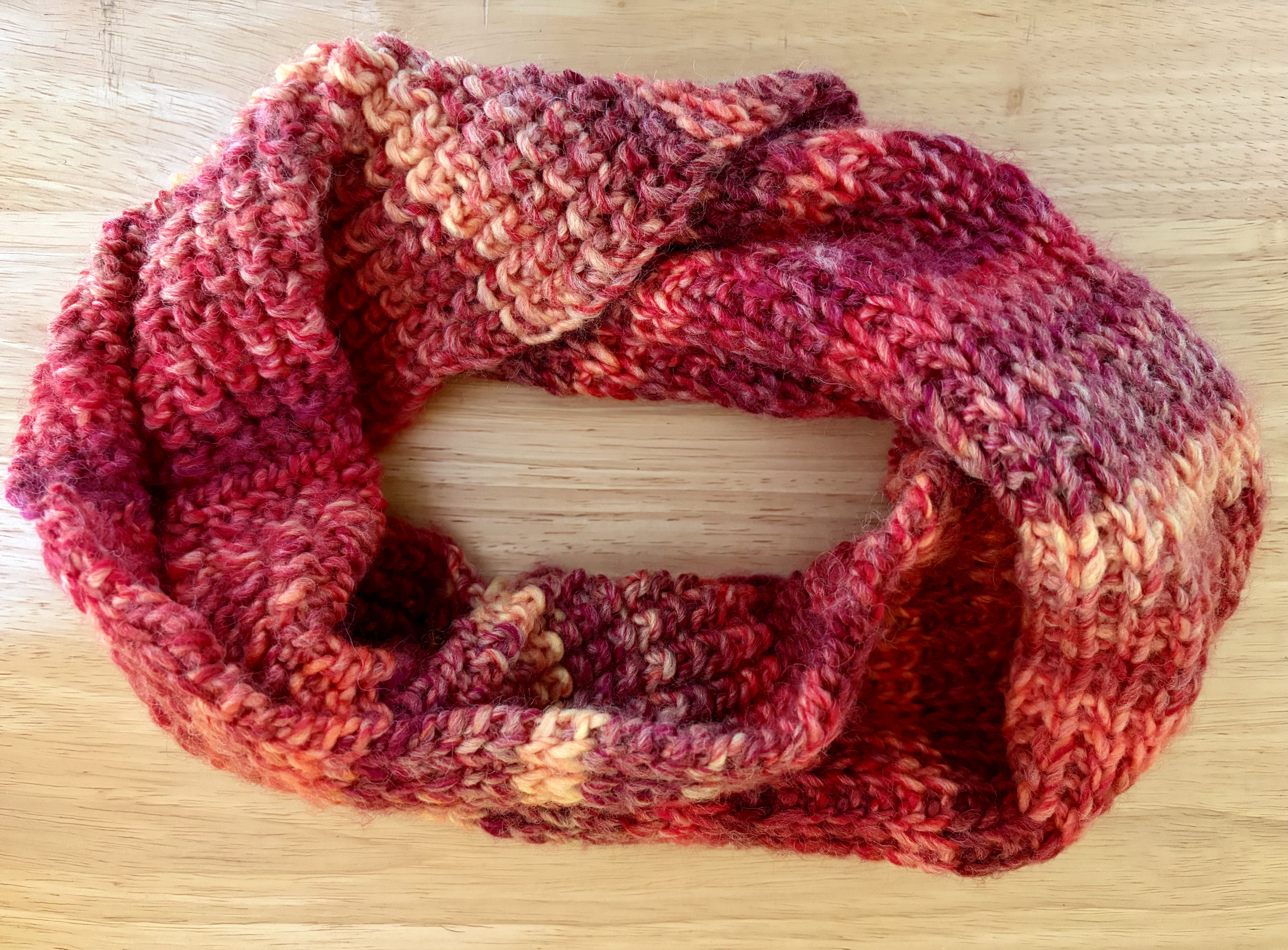 Orange hues cowl / scarf